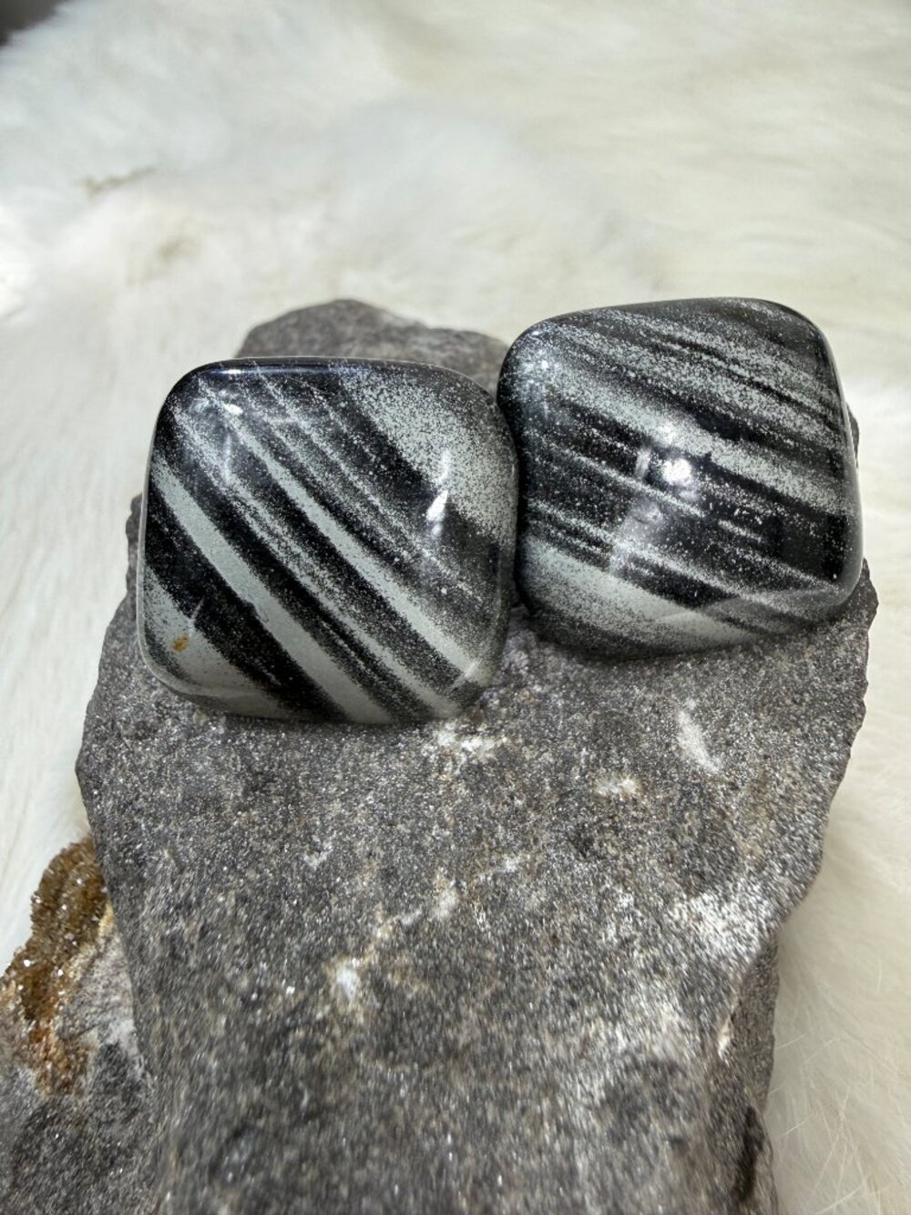 Black & Silver Gray Square Pierced Earrings 1" X 1"